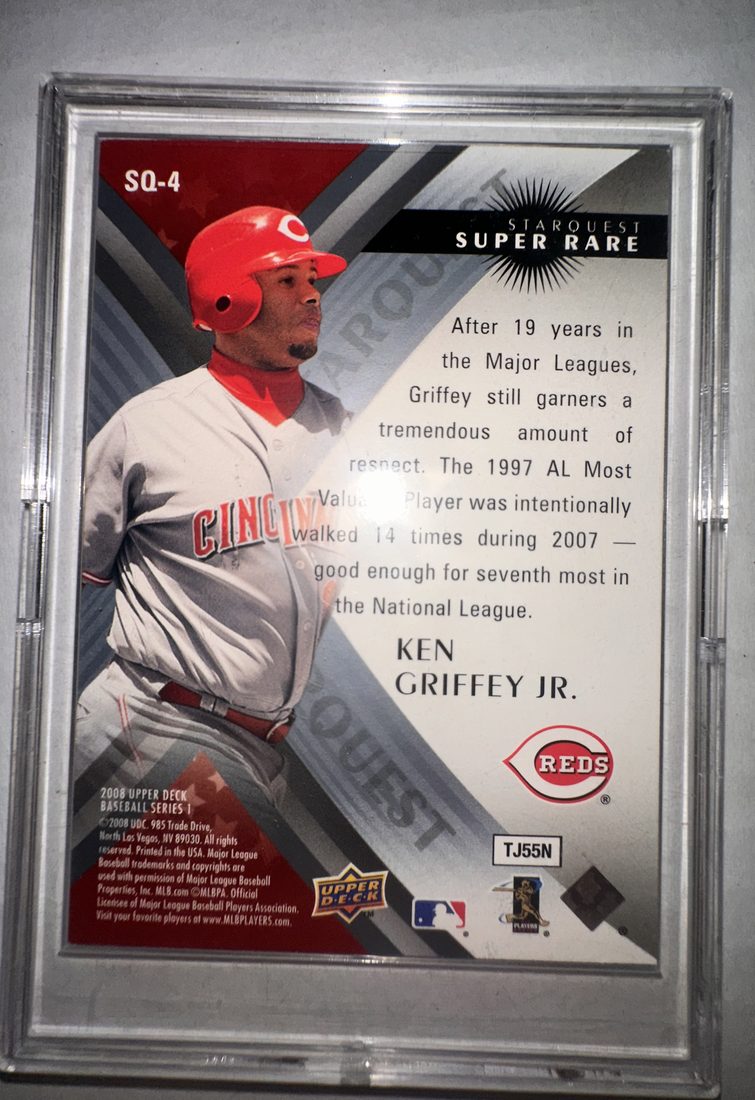 Ken Griffey Jr. StarQuest SQ-4, back
