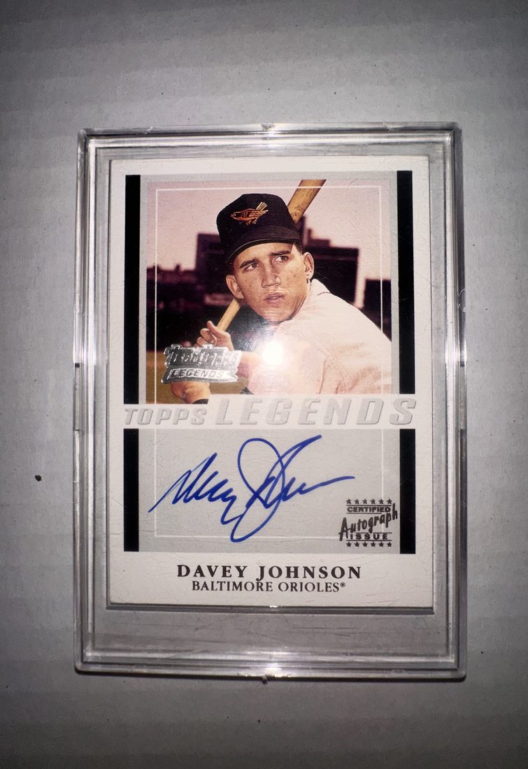 Davey Johnson Signed Legends, front