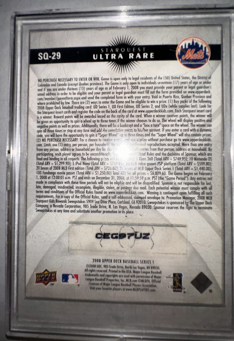 David Wright StarQuest SQ-29, back